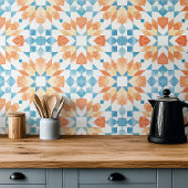 Großes marrokanisches Aquarellblau Fliese