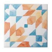 Großes marrokanisches Aquarellblau Fliese (Vorderseite)