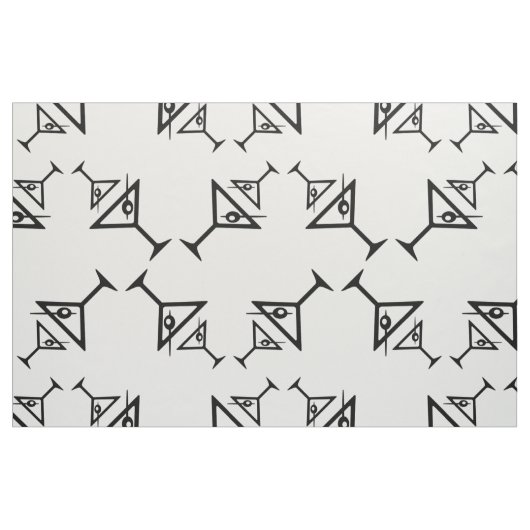 Großes Martini-Glas Retro Martini-Muster Stoff (Fat Quarter (45,7 x 55,9 cm))