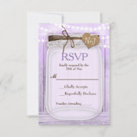 Großes Mason-Glas & Lichter Lavendel Lila RSVP