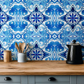 Großes mediterranes Azurblau Fliese