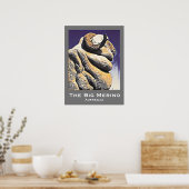 Großes Meriner Retroreisedokument Poster (Küche)