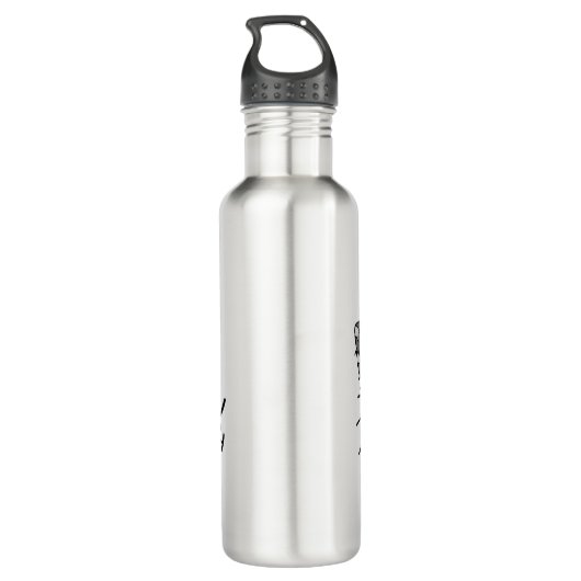 Großes Miezekatze-Gesichts-verrückte Katzen-Dame Trinkflasche (Rückseite)