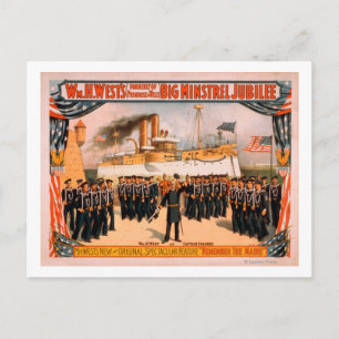 Großes Minstrel-Jubiläum Remember the Maine Poster Postkarte