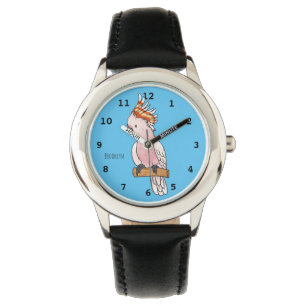 Großes Mitchell-Cockatovogel-Cartoon Armbanduhr