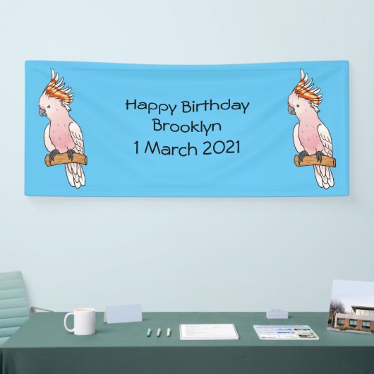 Großes Mitchell-Cockatovogel-Cartoon Banner (Messe)