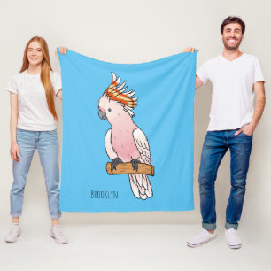 Großes Mitchell-Cockatovogel-Cartoon Fleecedecke