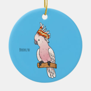 Großes Mitchell-Cockatovogel-Cartoon Keramik Ornament