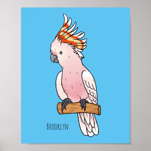 Großes Mitchell-Cockatovogel-Cartoon Poster (Vorne)