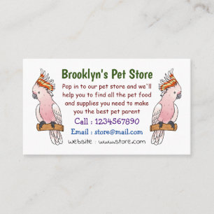 Großes Mitchell-Cockatovogel-Cartoon Visitenkarte