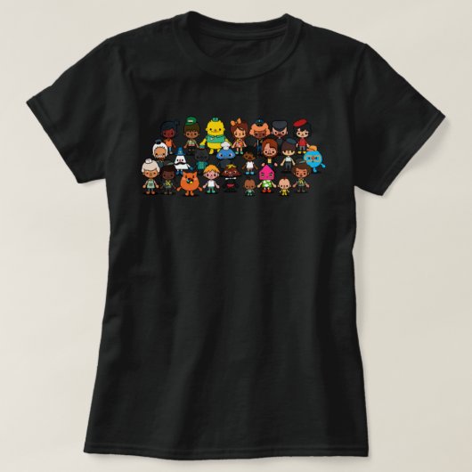 Großes Modell Manga Toca Boca Anime Geschenke Film T-Shirt (Design vorne)