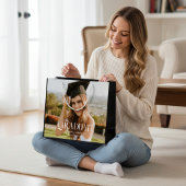 Großes modernes Absolventen-Foto-Skript Große Geschenktüte