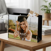 Großes modernes Absolventen-Foto-Skript Große Geschenktüte