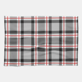 Großes modernes kariertes, schwarz, weiß, Grau und Küchentuch (Horizontal)