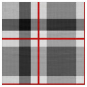 Großes modernes kariertes, schwarz, weiß, Grau und Stoff (Nahaufnahme)
