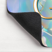 Großes Monogramm oder Name auf Opal Mousepad (Ecke)