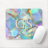 Großes Monogramm oder Name auf Opal Mousepad (Mit Mouse)