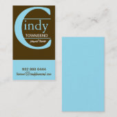 Großes Monogramm Visitenkarte (Vorne/Hinten)