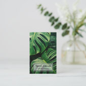Großes Monstera Botanischer Garten Fotografie Visitenkarte (Stehend Vorderseite)