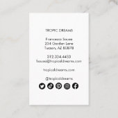 Großes Monstera Botanischer Garten Fotografie Visitenkarte (Rückseite)