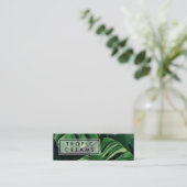 Großes Monstera Leaf Green Garden Foto Mini Visitenkarte (Stehend Vorderseite)