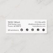 Großes Monstera Leaf Green Garden Foto Mini Visitenkarte (Rückseite)