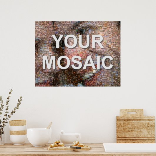 Grosses Mosaik (Landschaft) Poster (Küche)