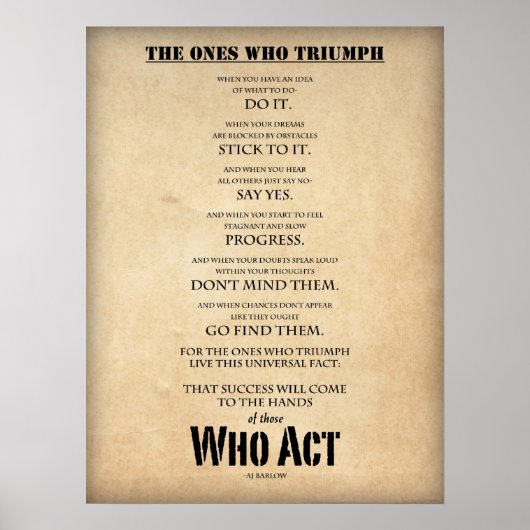 Grosses Motivierend Poster "The Who Triumph" (Vorne)