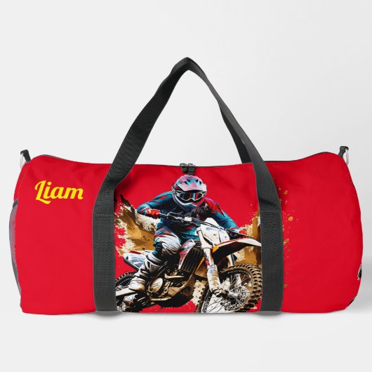 Grosses Motocross Duffle Bag (Rückseite)