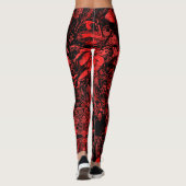 Grosses Muster Viktorianisch Gothic Baphomet Leggings (Rückseite)