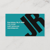 Großes mutiges Initialenabdeckungsblau Visitenkarte (Rückseite)