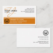 Großes Namensmonogramm-heller Visitenkarte (Vorne/Hinten)