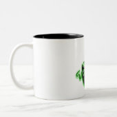 Großes Neongrün maskiert Tasse (Links)