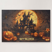 Grosses Niedlich Happy Halloween Spuk House Puzzle (Horizontal)