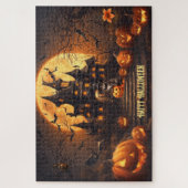 Grosses Niedlich Happy Halloween Spuk House Puzzle (Vertikal)