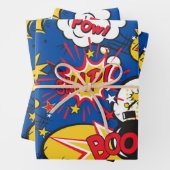 Großes, Niedliches Comic-Wrapper Geschenkpapier Set (Beispiel)