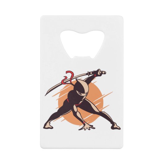 Großes Ninja-Krieger-Assassin-Design Geldbeutel Flaschenöffner (Vorderseite)