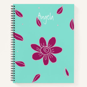 Großes Notebook der Blume 1 individuell anpassbar Notizblock