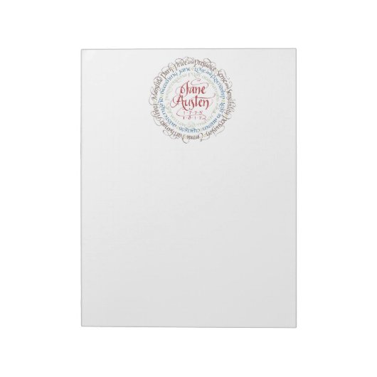 Grosses Notepad - Jane Austen Period Dramas - Vert Notizblock (Rotiert)