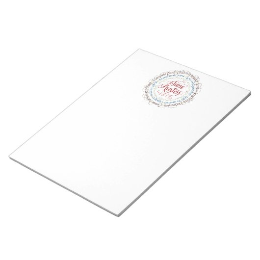 Grosses Notepad - Jane Austen Period Dramas - Vert Notizblock (angewinkelt)