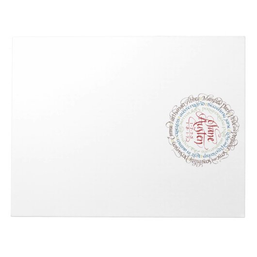 Grosses Notepad - Jane Austen Period Dramas - Vert Notizblock (Vorderseite)