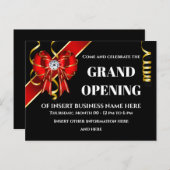 Großes Öffnen des roten, schwarzen Bugband Ankündigungspostkarte (Vorne/Hinten)