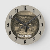 Großes Ohr Runde Wanduhr (Vorderseite)