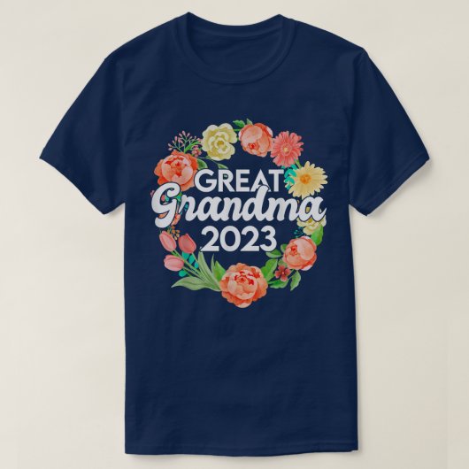 Großes Oma 2023 Geschenk für die Schwangerschaftsa T-Shirt (Design vorne)