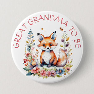Großes Oma   Baby Fox Babydusche Button