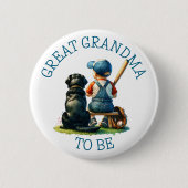 Großes Oma | Babydusche Button (Vorderseite)