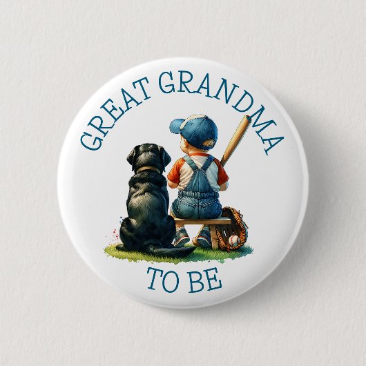 Großes Oma | Babydusche Button (Vorderseite)