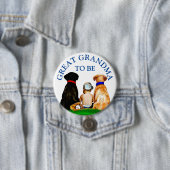 Großes Oma, Baseball Boy's Baby Shower zu sein Button (Beispiel)