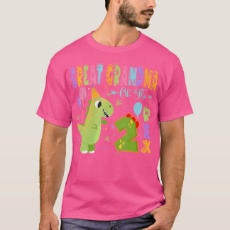 Großes Oma der beiden Rex 2. Geburtstag Dinosaurie T-Shirt