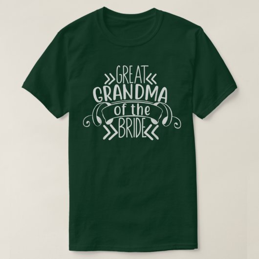 Großes Oma der Braut Hochzeit oder Bachelorette T-Shirt (Design vorne)